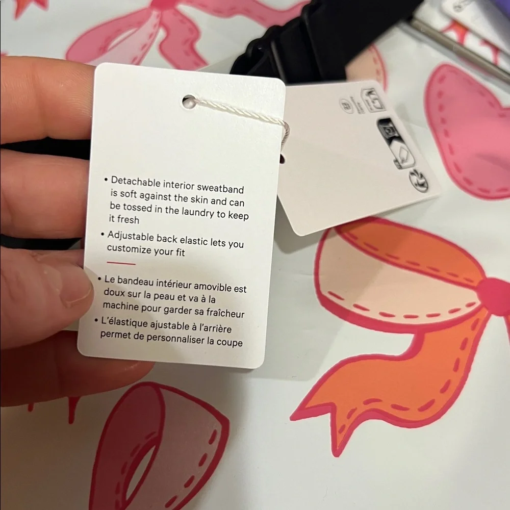 NWT LULULEMON SWEATBAND FORMED BLACK VISOR SMALL MEDIUM ADJUSTABLE FIT - Picture 7 of 8